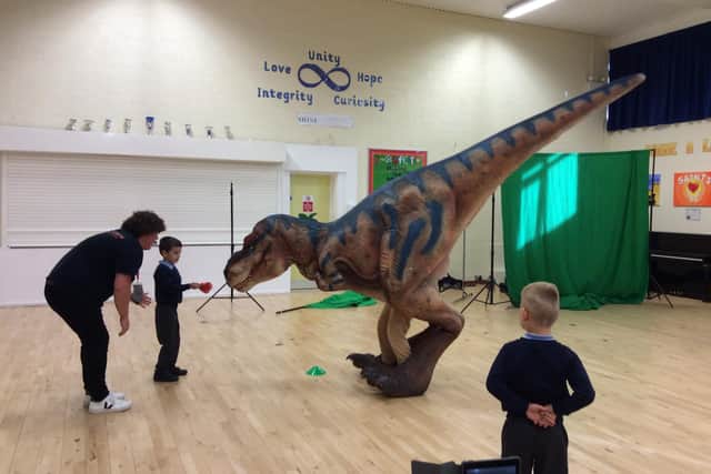 Meeting the children.