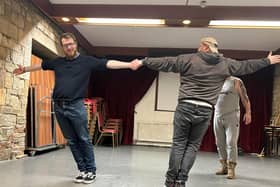 Rehearsal image - George Thompkins (Lonny) and Rob Nicholls (director)