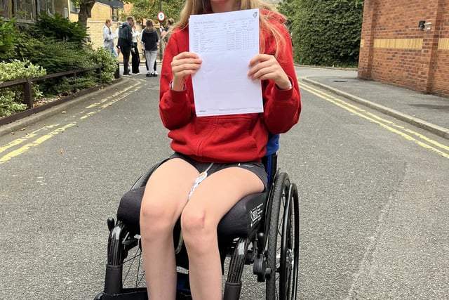 Success story - Izzy Collier achieved her GCSEs results at Kesteven and Sleaford High School despite illness leading her to take a third year to complete her course.