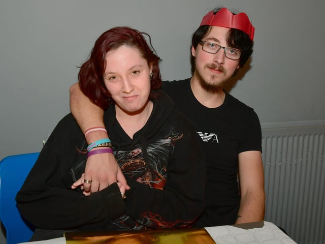 Ellie Atkinson and Brandon Lambert at the Skegness Storehouse community meal.