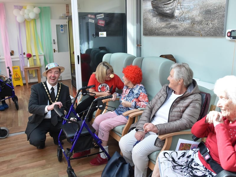 Deputy Mayor of Skegness Coun Jimmy Brookes with residents.