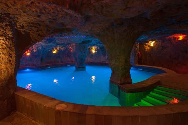 One of the many areas in the hotel's spa - this one has a high salt content like the Dead Sea allowing users to 'float'