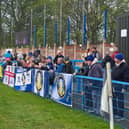 Trinity supporters out in numbers at Guiseley on Easter Monday
