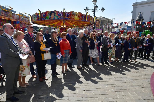 The official opening of Boston's May Fair in the Market Place.