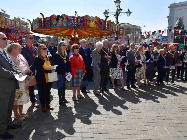 The official opening of Boston's May Fair in the Market Place.
