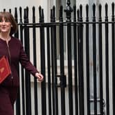 Britain's Chancellor of the Exchequer, Rachel Reeves, leaving 11, Downing Street to deliver her Spring Statement to Parliament on March 26, 2025.