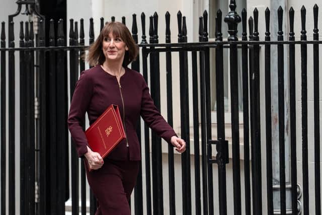 Britain's Chancellor of the Exchequer, Rachel Reeves, leaving 11, Downing Street to deliver her Spring Statement to Parliament on March 26, 2025.