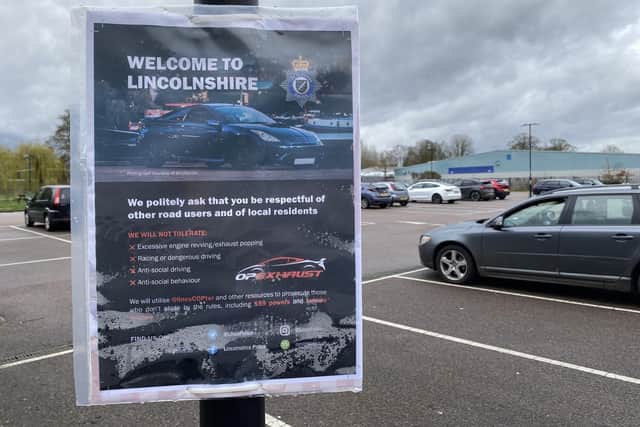New warning signage has helped to deter nuisance drivers in Eastbanks car park in Sleaford. Photo: NKDC