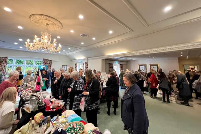 Shoppers at the Marie Curie Christmas Bazaar
