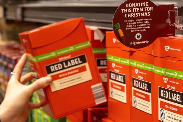 Aldi will be introducing new signage in stores to help highlight to customers the most in demand items at foodbanks.