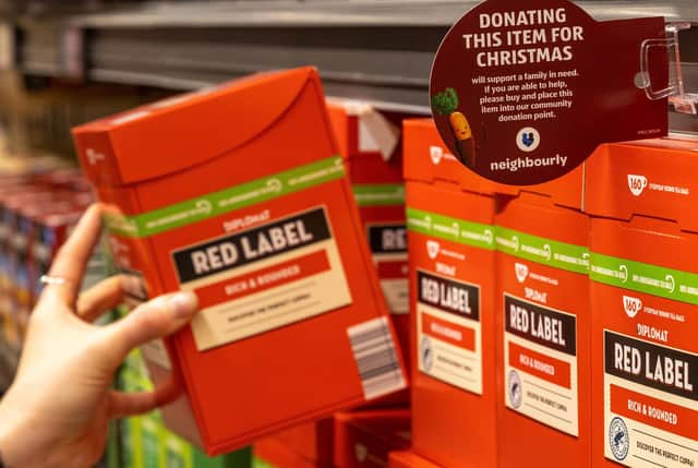 Aldi will be introducing new signage in stores to help highlight to customers the most in demand items at foodbanks.