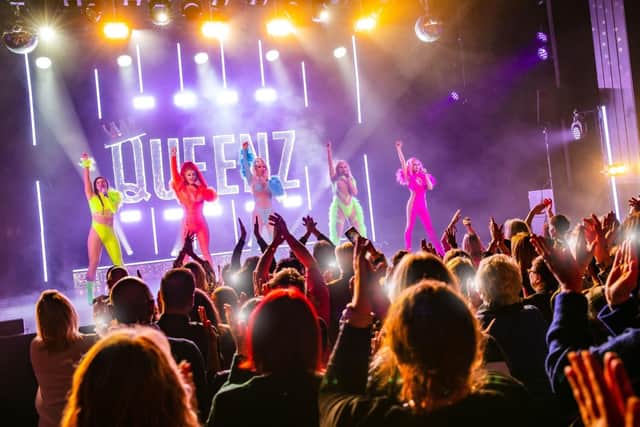 Headlining at the main stage on Pride Street is one of the world’s most successful drag shows, Queenz.