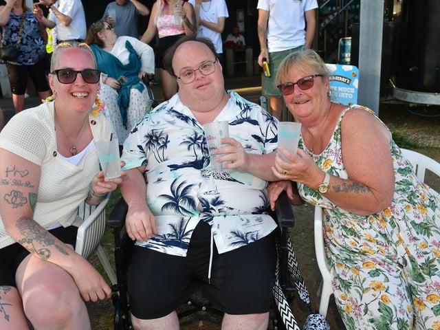 Enjoying the music. L-R Sarah Styles, Nigel Styles, Jan Styles of Norfolk