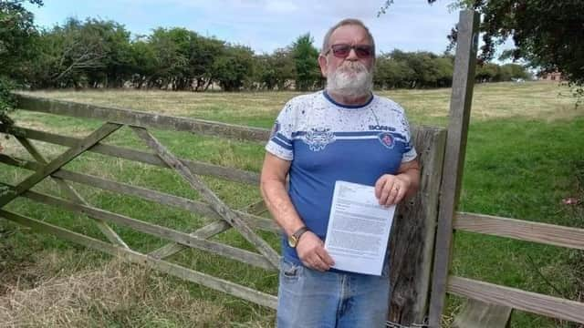 Tom Morrissey pictured at the site in Hogsthorpe.