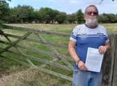 Tom Morrissey pictured at the site in Hogsthorpe.