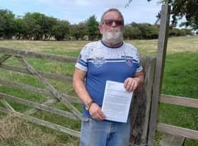 Tom Morrissey pictured at the site in Hogsthorpe.