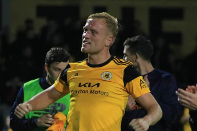 Jordan Burrow is back for a third season at Boston United. Photo: Oliver Atkin