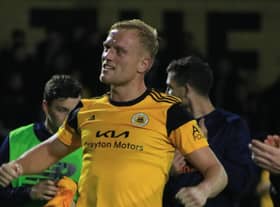 Jordan Burrow is back for a third season at Boston United. Photo: Oliver Atkin