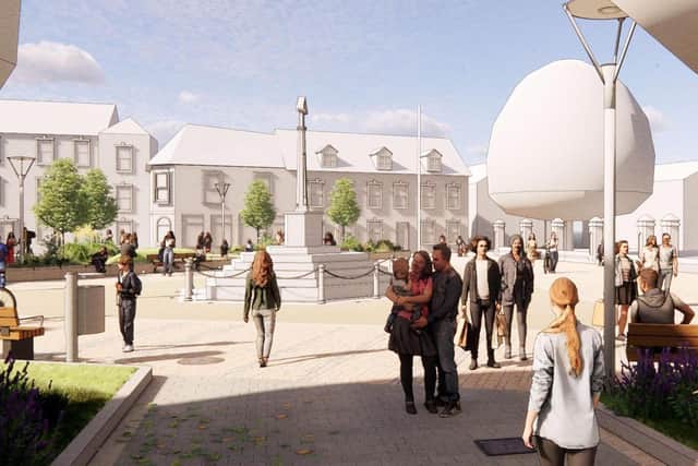 A visualisation of how the revamped Market Place would look.