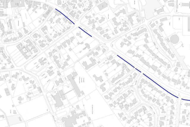 The footpath works set to take place on the A153 at Horncastle.