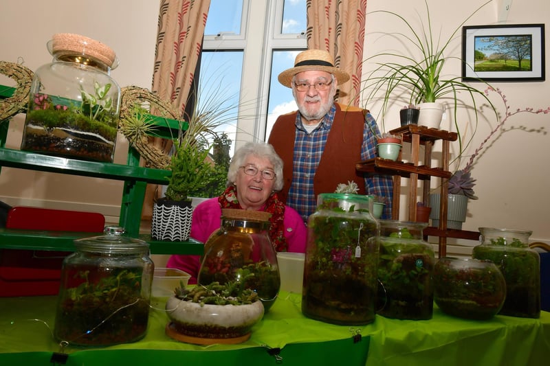 Jim Barley and Jean Hendry of  Little Garden Terrariums, Cranwell.