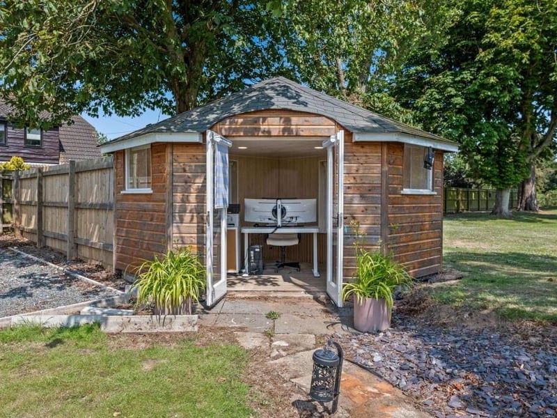 The home garden office.