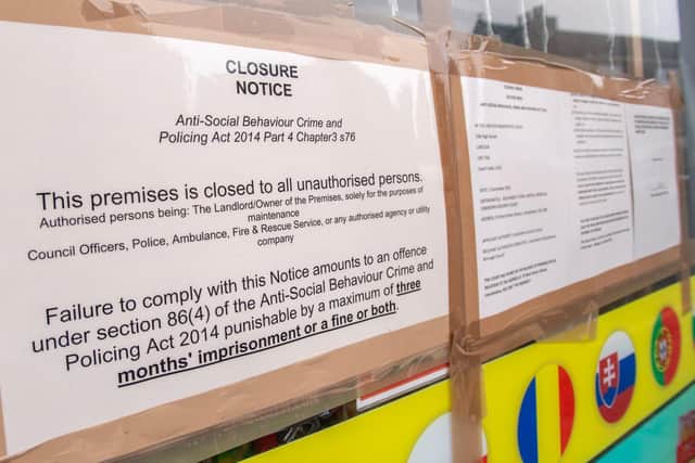 Three shops in the same Boston street have been ordered to close again.