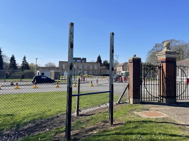 Signs have been removed at RAF Scampton.