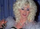 Paul O'Grady dressed as his drag queen alter ago Lily Savage at the National Television Awards at the Royal Albert Hall in London on October 8, 1997.