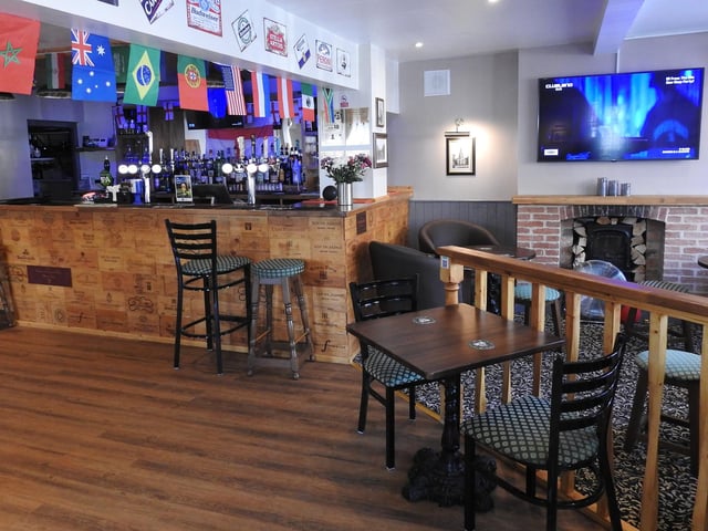 There is a seating area where customers can drop in for a drink and enjoy the music or sport on TV, or wait for their meal.