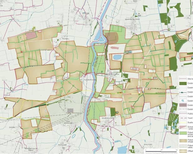 Masterplan for the proposed One Earth solar farm across Lincolnshire and Nottinghamshire