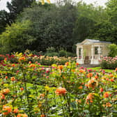 The Rose Garden at Buckingham Palace.