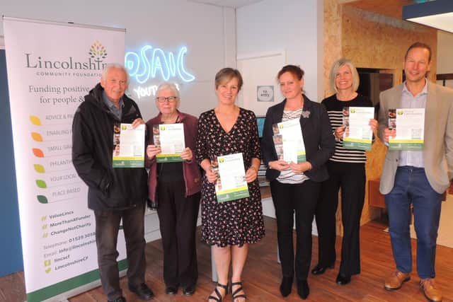 Sue Fortune, third from left, with supporters at the launch of the Thrive Lincolnshire appeal.