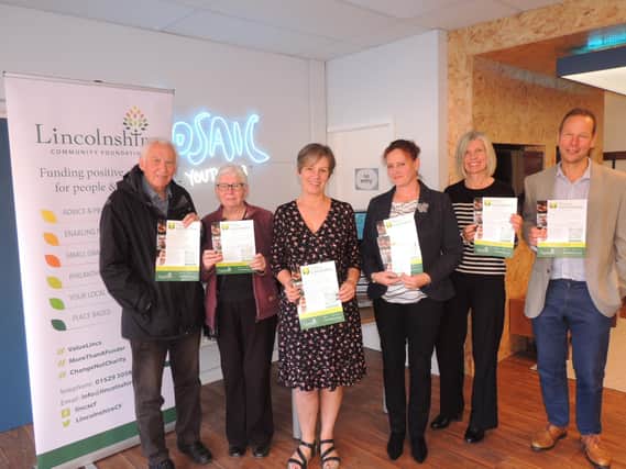 Sue Fortune, third from left, with supporters at the launch of the Thrive Lincolnshire appeal.