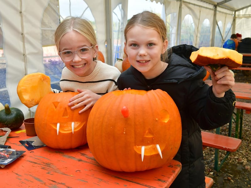 Daisy Thornton, 11, (left) and Edie Sleeman, eight, of Cleethorpes.