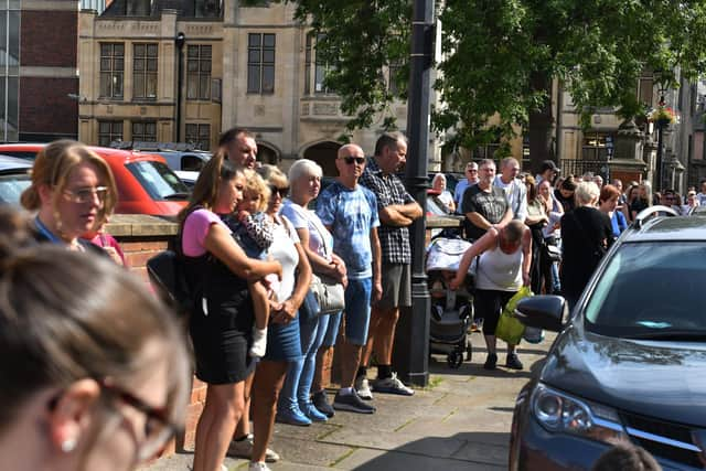 Members of the public lined the streets along the procession to pay their respects.