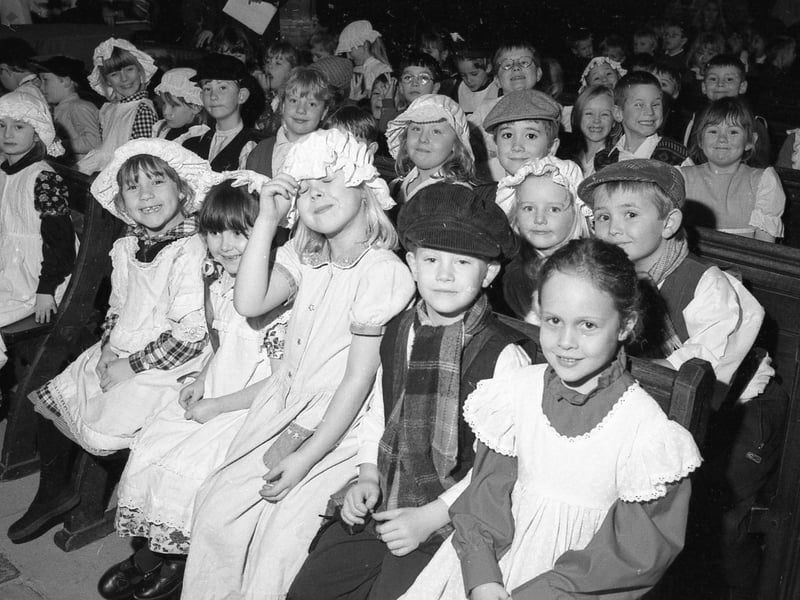 Some more of the troupe from Staniland Primary School in 1997, dressed in Victorian outfits.