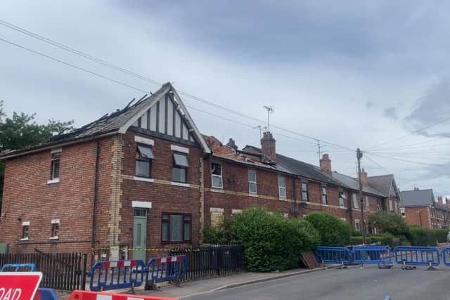 Aftermath of fire caused by a vape which exploded at a home on Grey Street, Gainsborough.