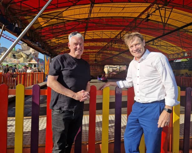 MP for Boston and Skegness Richard Tice (right) with MP Lee Anderson at Fantasy Island in Ingoldmells.