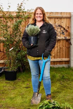Sophia Barnes, of Sleaford, during the project to create a garden for a women's refuge.
