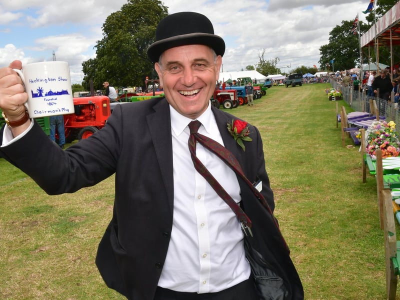 Cheers to another great show! Committee chairman Charles Pinchbeck in the main arena. Photo: David Dawson