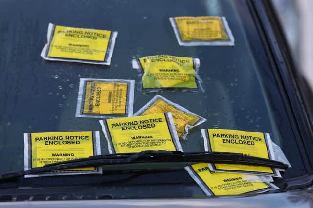 File photo dated 29/12/17 of parking notice fixed penalties attached to the windscreen of a car, as drivers have been hit by a 50% increase in the number of parking tickets issued by private companies.