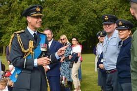 HRH The Duke of Edinburgh at RAF College Cranwell.