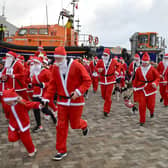 Start of the Santa Run in Skegness.