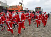 Start of the Santa Run in Skegness.