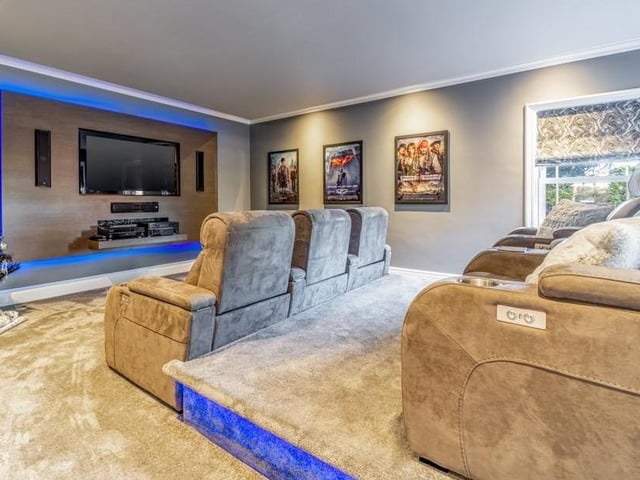The cinema room.