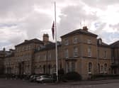 The Union Flag at half mast on Friday outside NKDC offices.