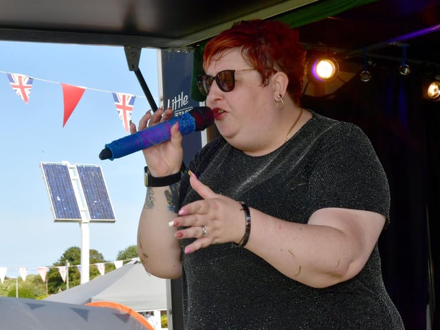 Charlie Grace performing at the summer festival.