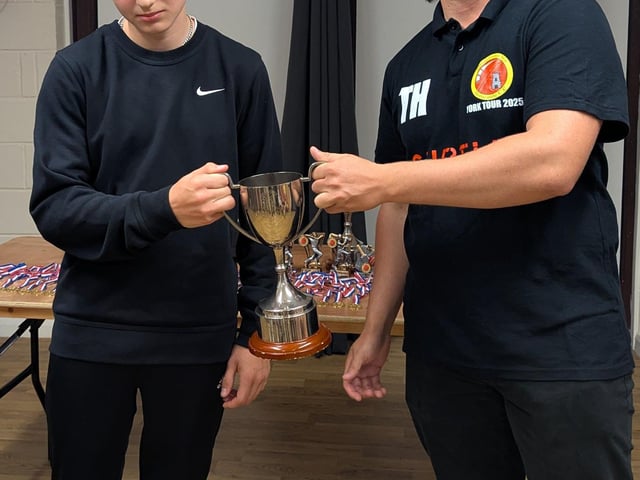 Under 14s winner of the Dave White Trophy, and Under 14s captain, Archie Chantry
