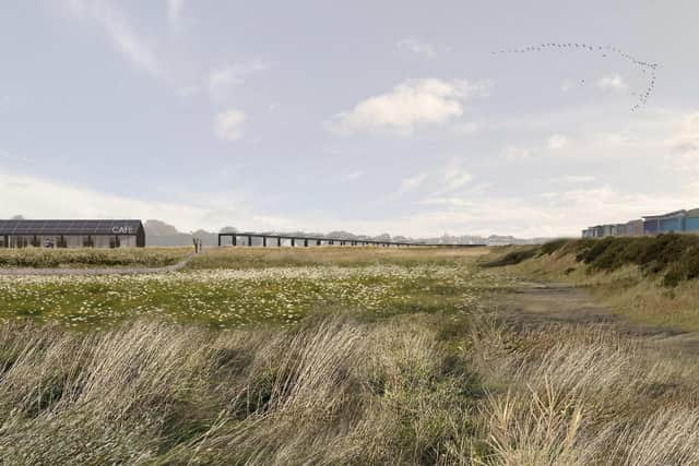 An artist impression of the new welcome hub at Sandilands. Copyright Jonathan Hendry Architects